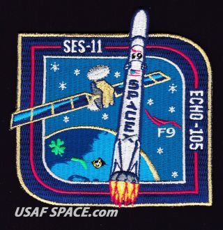 Authentic Ses - 11 Echo - 105 - Spacex Falcon 9 F9 Launch Satellite Mission Patch