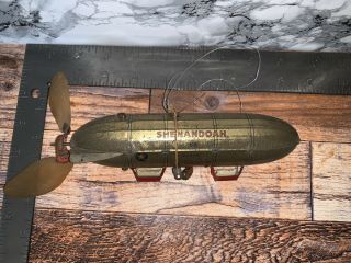 Early German Lehmann Zeppelin Blimp Tin Windup Toy