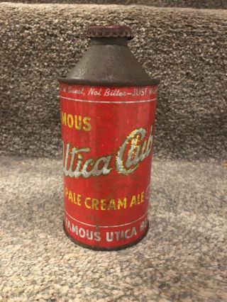 Utica Club Xxx Pale Cream Ale; Irtp; 12oz Cone Top Beer Can; Utica Ny; With Cap