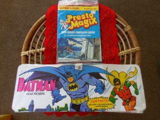 Vintage 1973 Ideal Batman And Robin Batcave Museum Playset & Presto Magix Game