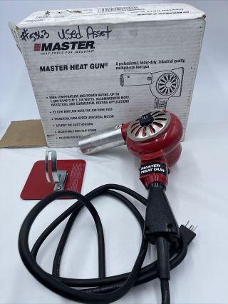 Master Appliance Heat Gun Model Hg - 301a 12 Amps.  Temp 300/500 F.  Vintage