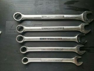 Vintage Craftsman Large Combination Wrenches Usa 15/16 1 1 - 1/8 1 - 1/4 1 - 1/16