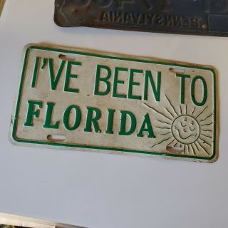 Vintage Metal Florida Vanity License Plate