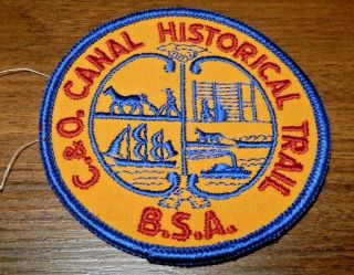 C&o Canal Historical Trail Twill Orange Boy Scouts Of America Bsa Patch -