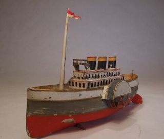 Circa 1900 Riverboat,  10.  5 " By Carette Germany