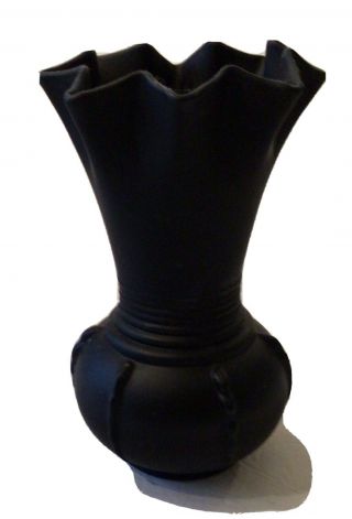 Vintage Htf Martinsville Radiance Black With Satin Finish 10” Vase