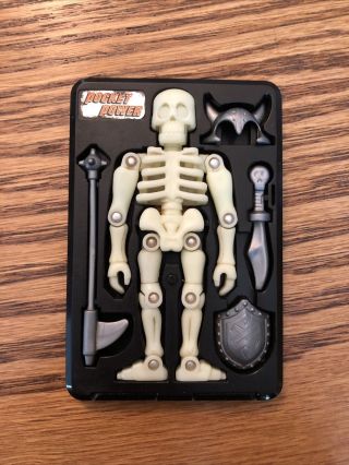 Very Rare 1988 Sega - Tyco Pocket Power Skeleton Glo Bones 100 Complete