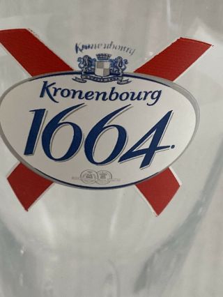 Six Kronenbourg Embossed 1664 Pint Glass Beer Pale Lager France Man Cave Gift