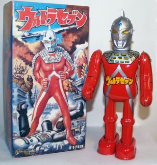 Billiken Tin Wind Up Japan Ultraman Ultraseven Tsuburaya Anime Robot