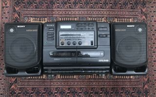 Vintage 90s Sony Cfd - 545 Cd Radio Cassette Mega Bass Boombox No Remote,