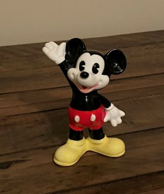 Vintage Walt Disney Productions Japan Mickey Mouse Ceramic Figurine