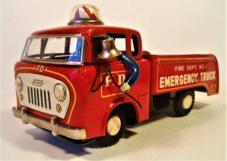 Tin Friction Fire Emergency Jeep Car Pick Up Truck Driver Bell Nomura Tn Japan