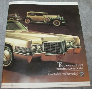 Vintage 1970 Cadillac Car Dealer Sales Brochure Fleetwood Eldorado Deville