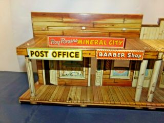 1950 ' S MARX CO.  ROY ROGERS MINERAL CITY TIN PLAYSET BUILDING 28 