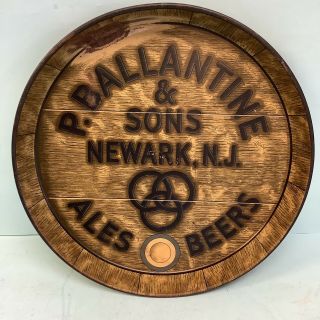 Vintage Beer Serving Tray “ballantine Ales Beers” 11 3/4” Diameter