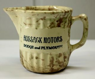 Dodge Plymouth Spongeware Hossack Motors Vintage Advertising Promo Promotional