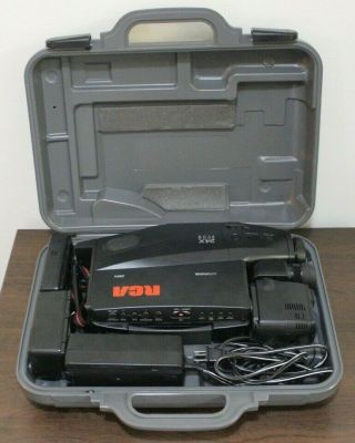 Rca Dsp3 Vhs Camcorder 24x Zoom Cc437 Camera Vintage W/ Charger Case Light