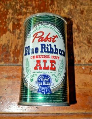 Tough Pabst Blue Ribbon Ale 2 Panel Flat Top Beer Can No Lid
