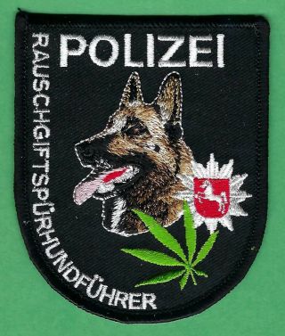 German Polizei Narcotics Detection K - 9 Unit Police Patch
