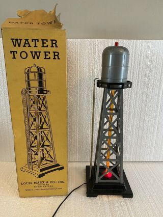 Vintage Louis Marx No.  0465 Water Tower With Box