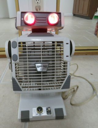 Vintage 1986 Robo The Fan By Robeson,  Robot,  Oscillating Rare Htf