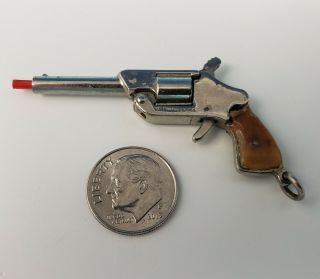 Vintage 1930s Jmf Fisher Firesure Miniature Toy Cap Pistol Gun Watch Fob Pinfire