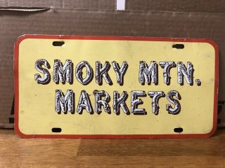Vintage Smoky Mountain Markets Booster License Plate
