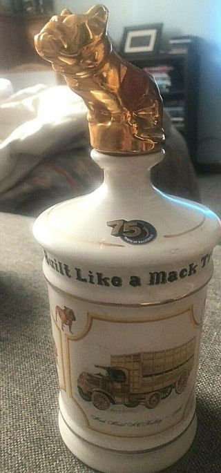 1975 First Issue Limited Edition 75th Anniversary Mack Truck Liquor Decanter