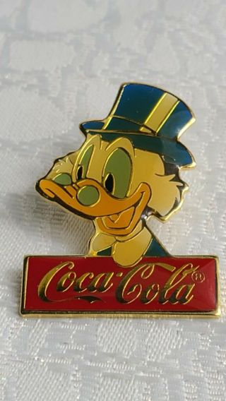 Disney 1986 Cast 15th Anniversary Coca - Cola Scrooge Mcduck Le 1000 Pin