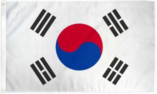 2x3 South Korea Flag Korean Banner Asian Pennant Indoor Outdoor 24x36 Inch