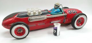 Tin Toy Modern Toys,  Batt Op.  Champion Race Car,  No 301 (restore/display/reapair)