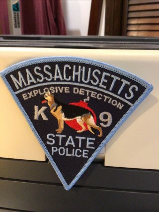 Massachusetts State Police K - 9 Explosive Detection Patch