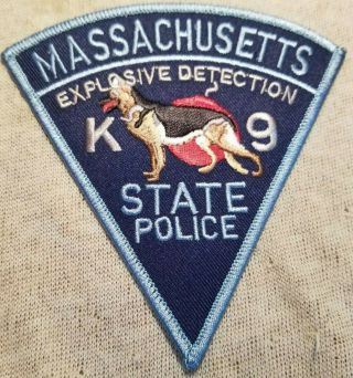 Ma Massachusetts State Police Explosive Detection K - 9 Patch