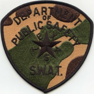Texas Tx State Department Of Public Safety Dps Special Weapons Swat Police Patch