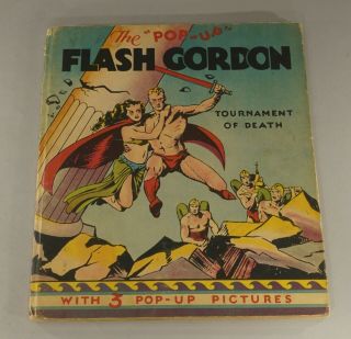 Orig.  1935 Flash Gordon Tournament Of Death Pop - Up Pictures Hardcover Book