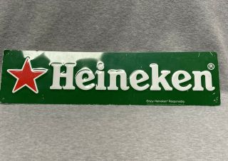 Vintage Heineken Beer Metal Advertisement Sign 2000