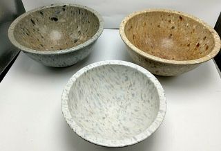 Vintage Texas Ware Confetti Splatter Mixing Bowls Set Of 3 