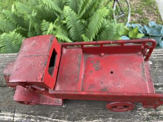 Vintage Arcade Cast Iron Mack Truck Wrecker Toy With Driver 1930s 3