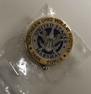 Usms - Us Marshals Service 1in Lapel Pin.  Northern Ohio Fugitive Task Force