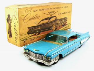 1960 Cadillac 18” (46 Cm) Japanese Tin 4 - Door Hardtop By Yonezawa Nr