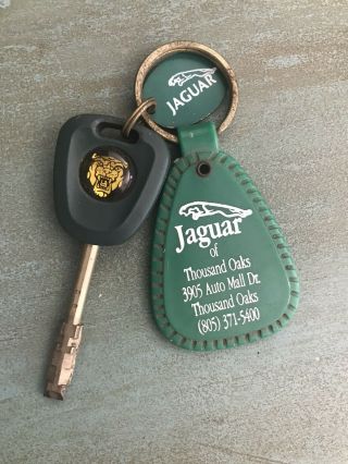 Vintage Jaguar Key And Plastic Key Fob Motor Car California