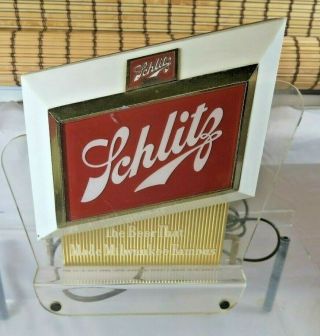Vintage 1950s Schlitz Beer Milwaukee Wis.  Lighted Cash Register Topper Sign