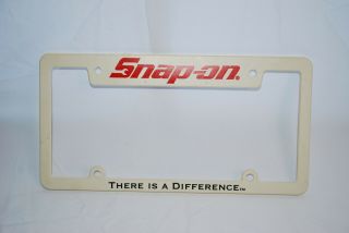 Snap On Tools There Is A Difference White Plastic License Plate Frame