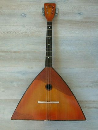 Balalaika Jubilee Prima 6 String Vintage Soviet Russian Folk Instrument
