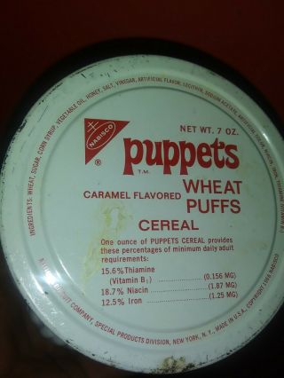 1966 Nabisco Donald Duck Puppets Wheat Puffs vintage Cereal Bank Disney 826 3