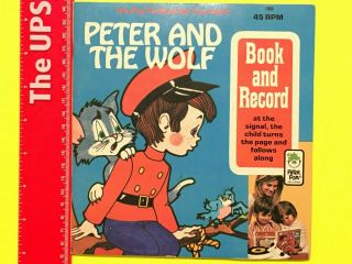 Vintage 1971 Peter And The Wolf 1953 Peter Pan Records Book And Record