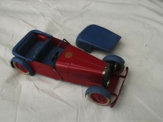 1933 Meccano No1 Constructor Car In Red And Blue See Photos