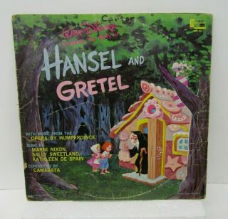 Vtg Walt Disney Hansel And Gretel Lp Record 1964