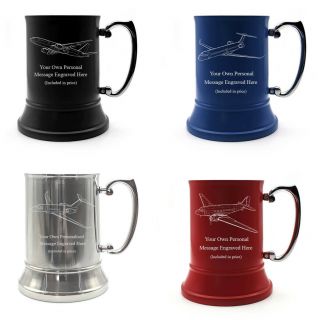Personalised Engraved Commercial Aviation Tankard Pilot Birthday Wedding Gift
