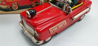 Tin Toy Nomura Battery operated Mystery Action Fire Chie car,  box 3